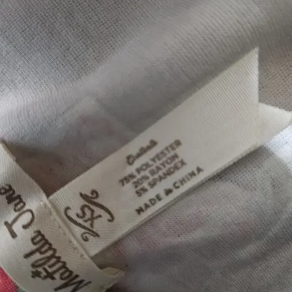 Matilda Jane XS Womens Skirt Cheryl Skater Pocket Gray Floral Leaves - Picture 6 of 6